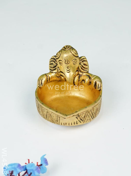Brass Ganesha Diya - WL4508