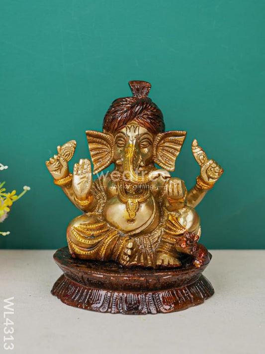 Brass Ganesha Figurine - WL4313