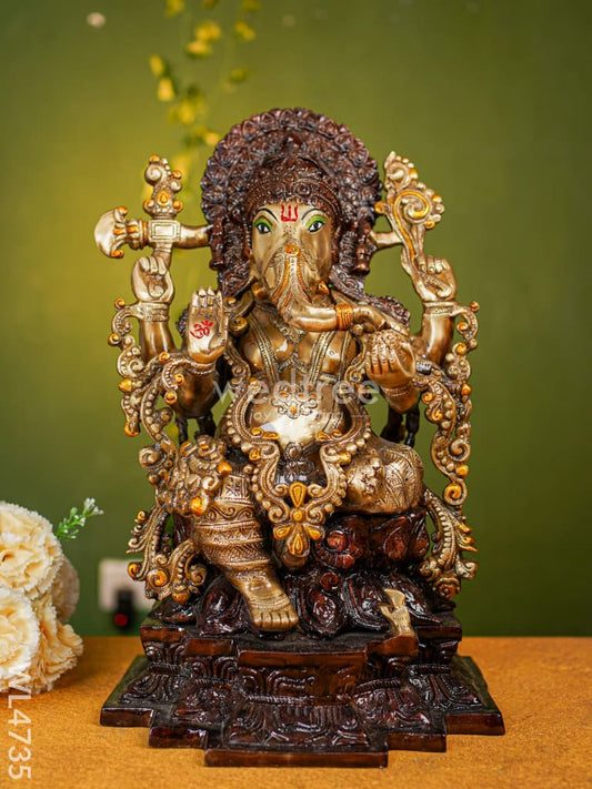 Brass Ganesha Idol - 17 inch - WL4735