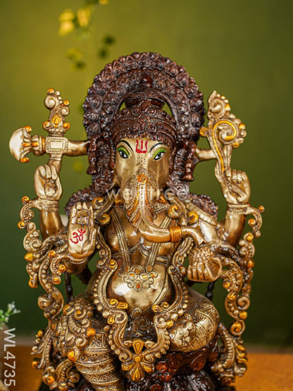Brass Ganesha Idol - 17 inch - WL4735