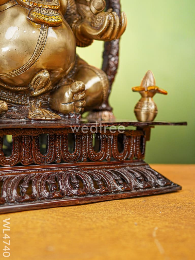 Brass Ganesha Idol - 21 inch - WL4740