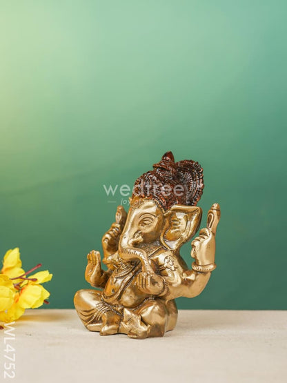 Brass Ganesha Idol - 5 inch - WL4752