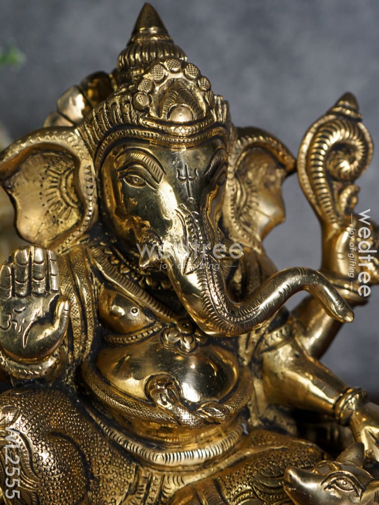 Brass - Ganesha on a Chowki - WL2555