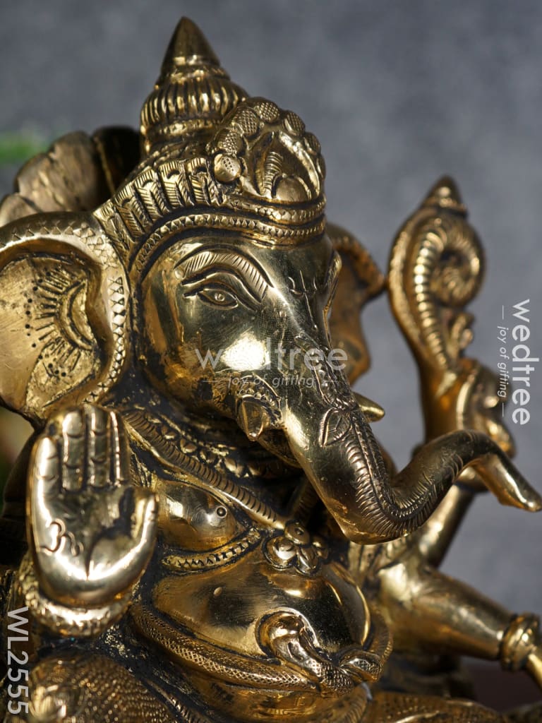 Brass - Ganesha on a Chowki - WL2555