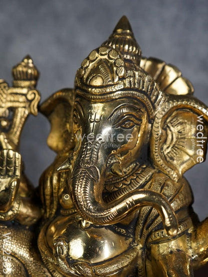 Brass - Ganesha on a Chowki - WL2555