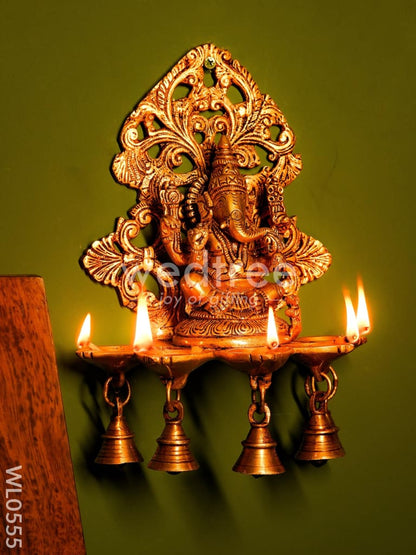 Brass Ganesha Wall Hanging - WL0555