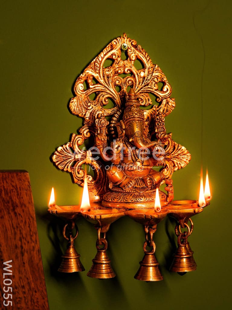 Brass Ganesha Wall Hanging - WL0555