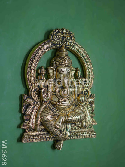 Brass Ganesha Wall Hanging - WL3628