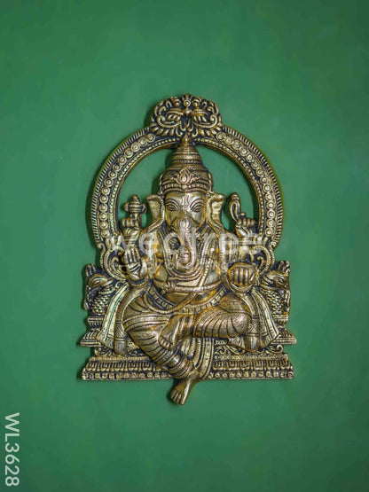 Brass Ganesha Wall Hanging - WL3628