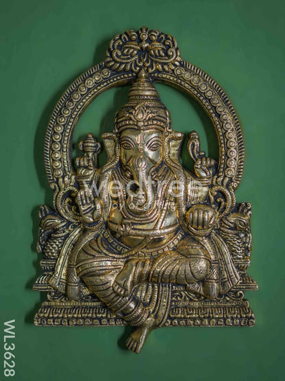 Brass Ganesha Wall Hanging - WL3628