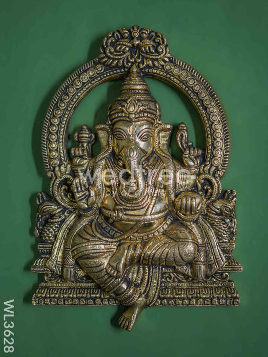 Brass Ganesha Wall Hanging - WL3628