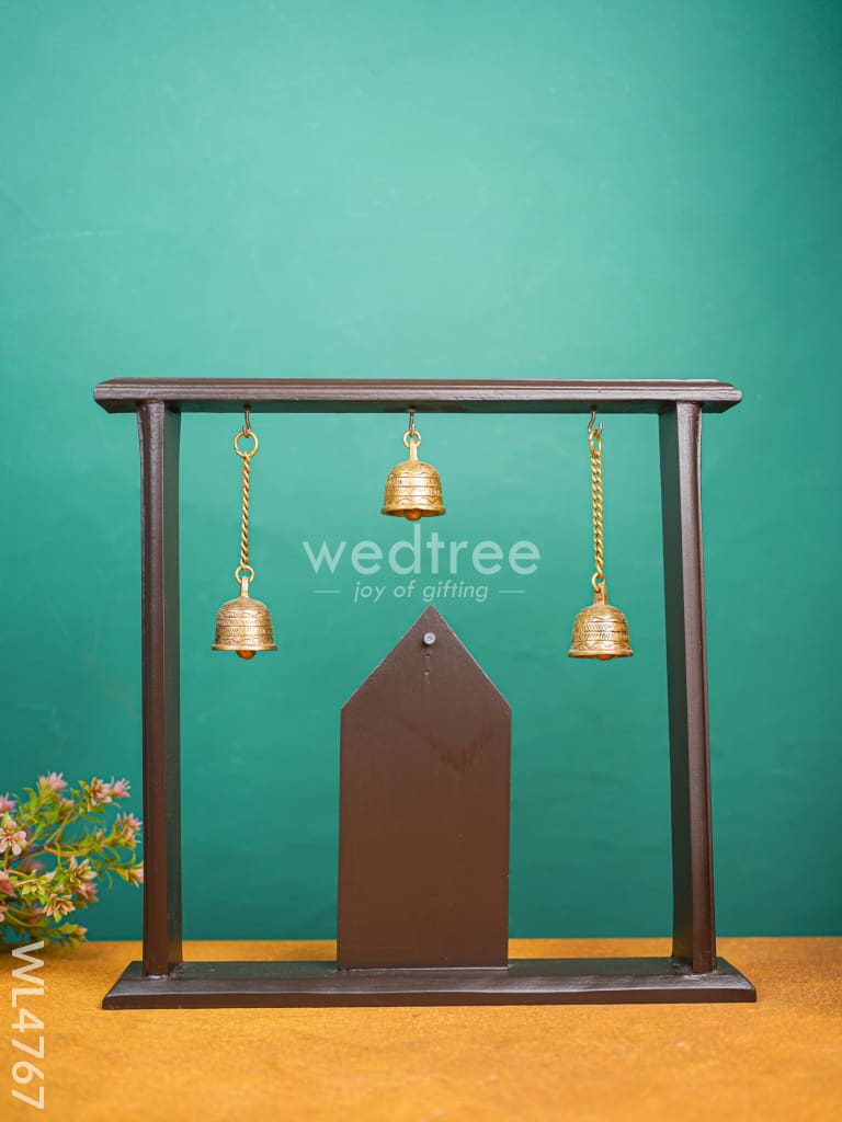 Brass Ganesha with Wooden Frame - WL4767