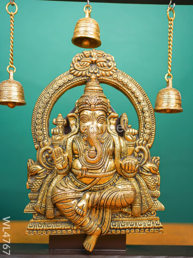 Brass Ganesha with Wooden Frame - WL4767