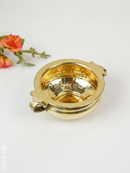 Brass Hammered Urli - 5 inch - WL4622