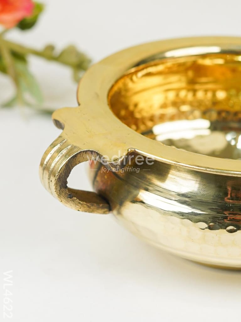 Brass Hammered Urli - 5 inch - WL4622