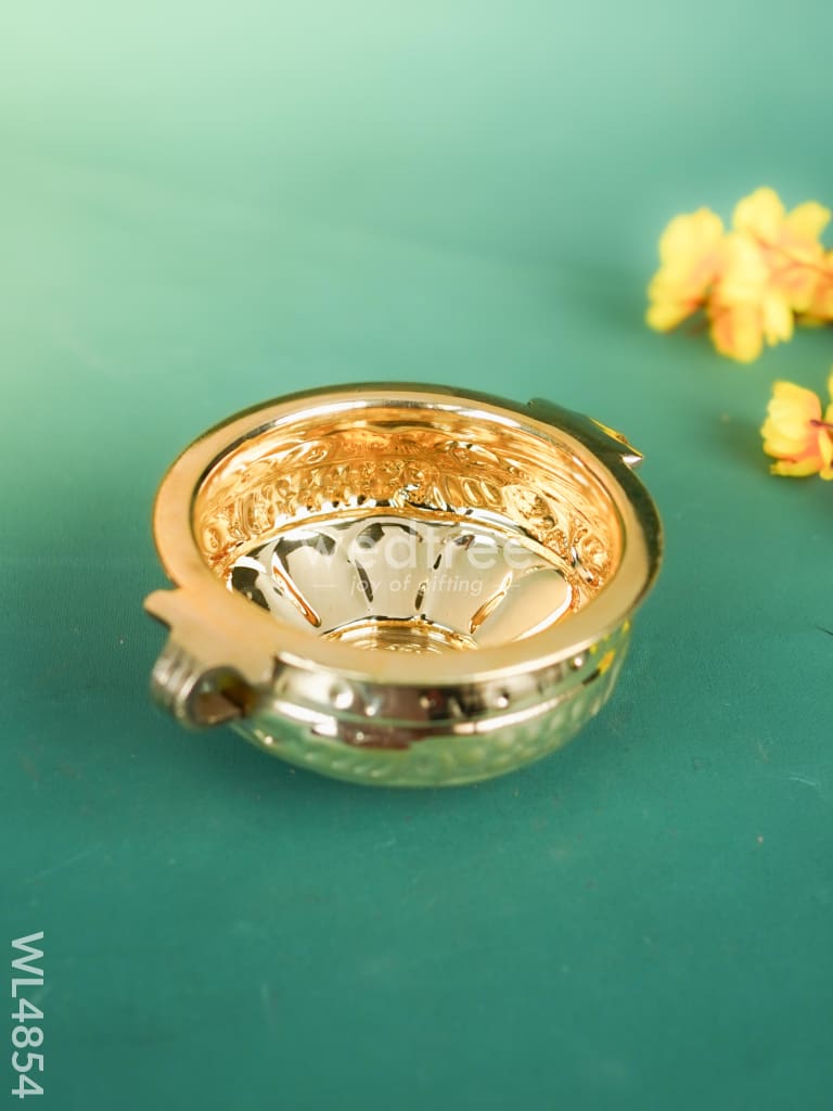 Brass Flower Urli - 5 inch - WL4854