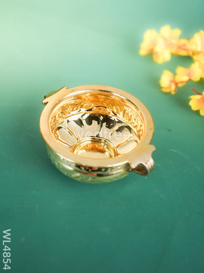 Brass Flower Urli - 5 inch - WL4854