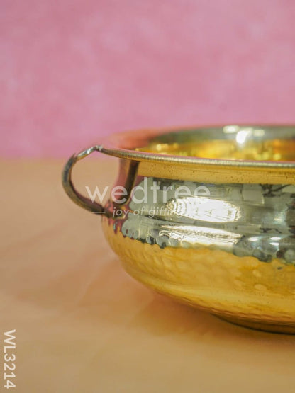 Brass Hammered Urli - 8 inch - WL3214