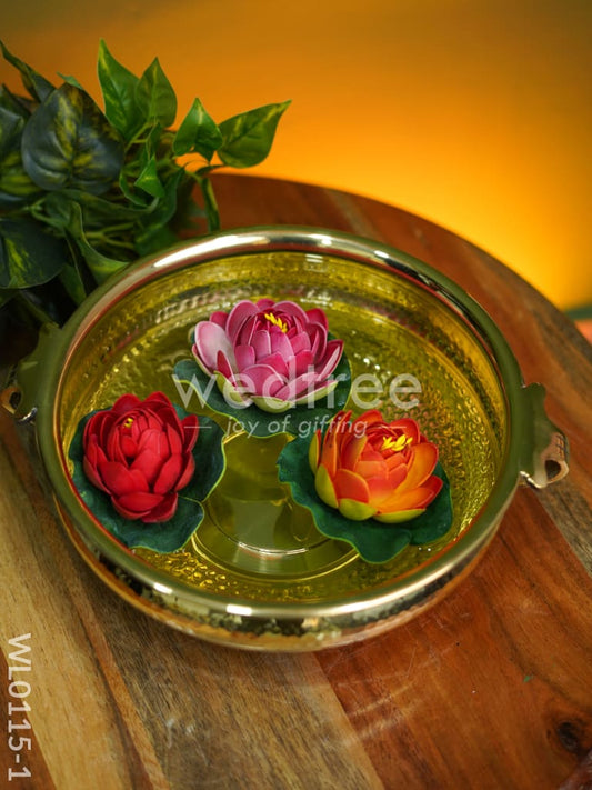 Brass Hammered Urli - WL0115