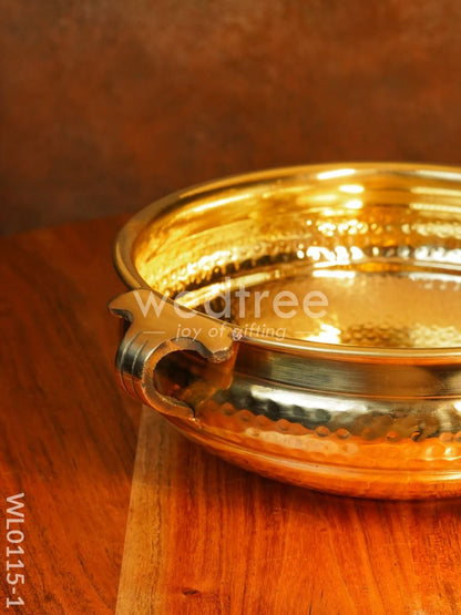 Brass Hammered Urli - WL0115