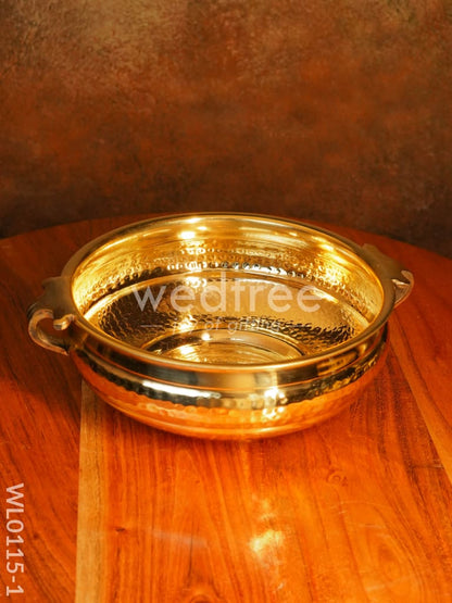 Brass Hammered Urli - WL0115