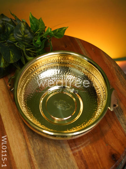 Brass Hammered Urli - WL0115