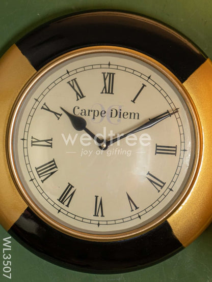 Brass - Hand Painted  Wall Clock - 12 inch - WL3507