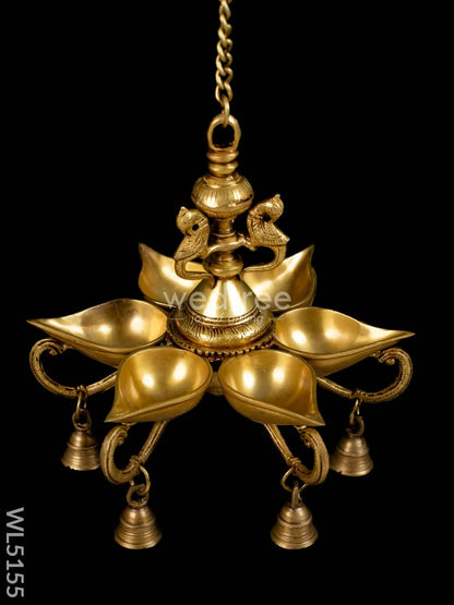 Brass Hanging Annapakshi Diya - 32 inch - WL5155