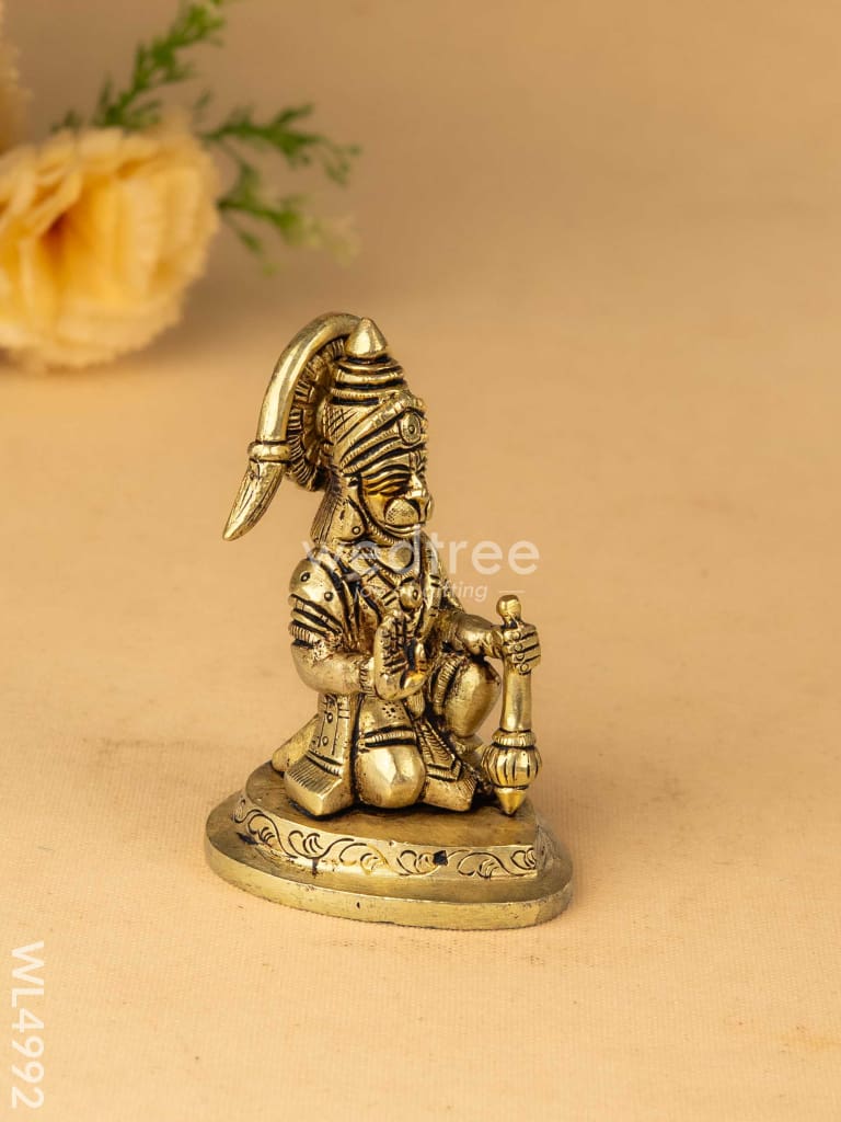 Brass Hanuman Idol - 4 inch - WL4992