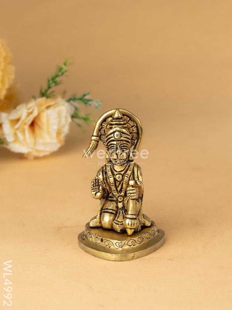 Brass Hanuman Idol - 4 inch - WL4992
