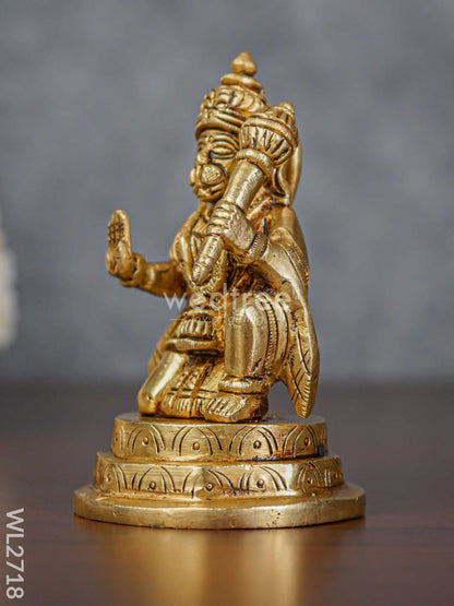 Brass Hanuman Idol - Brown Antique Finish - WL2718