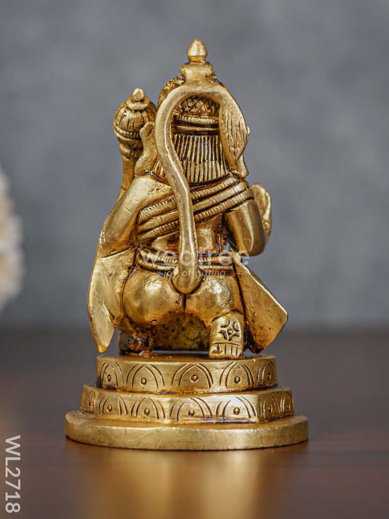 Brass Hanuman Idol - Brown Antique Finish - WL2718