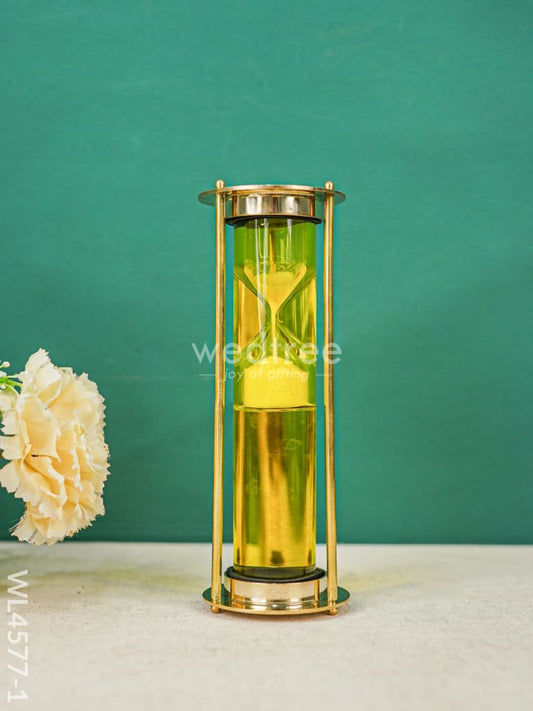 Brass Hourglass with Gel - White Sand - WL4577