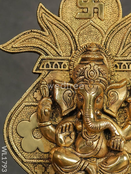 Brass Kalash Ganesha (Black Antique Finish) - WL1793