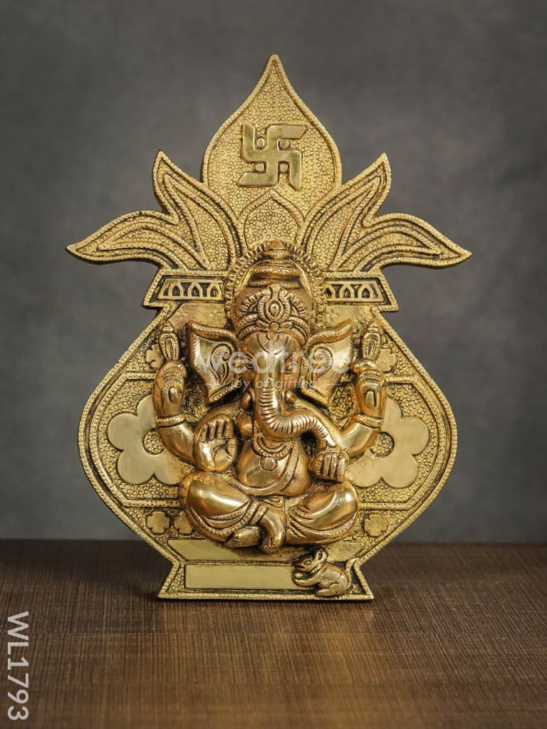 Brass Kalash Ganesha (Black Antique Finish) - WL1793