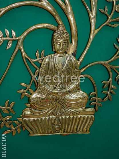Brass Kalpavriksha Tree with Buddha - WL3910