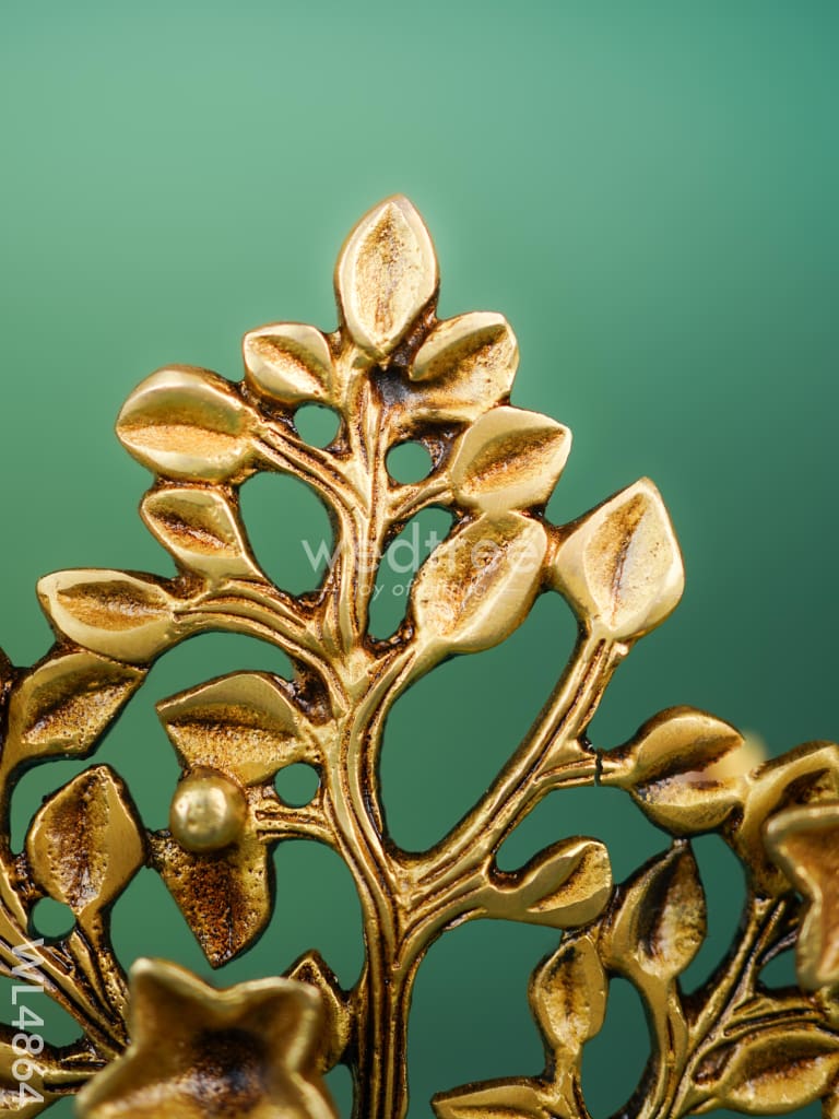 Brass Kalpavriksha Tree with Diya - 9 inch - WL4864