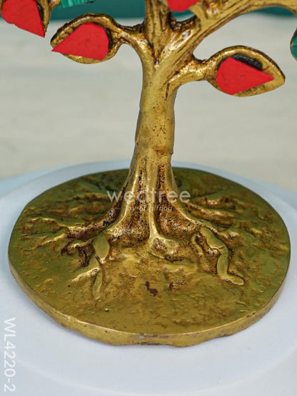 Brass Kalpavriksha Tree with Tile Work - WL4220