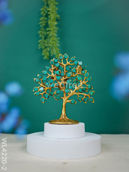 Brass Kalpavriksha Tree with Tile Work - WL4220