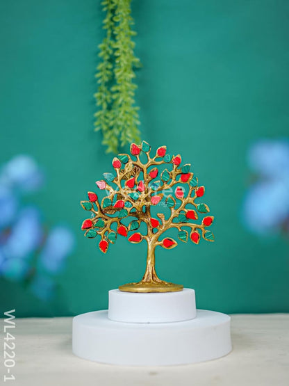 Brass Kalpavriksha Tree with Tile Work - WL4220