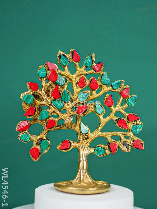 Brass Kalpavriksha Tree with Tile Work - WL4546