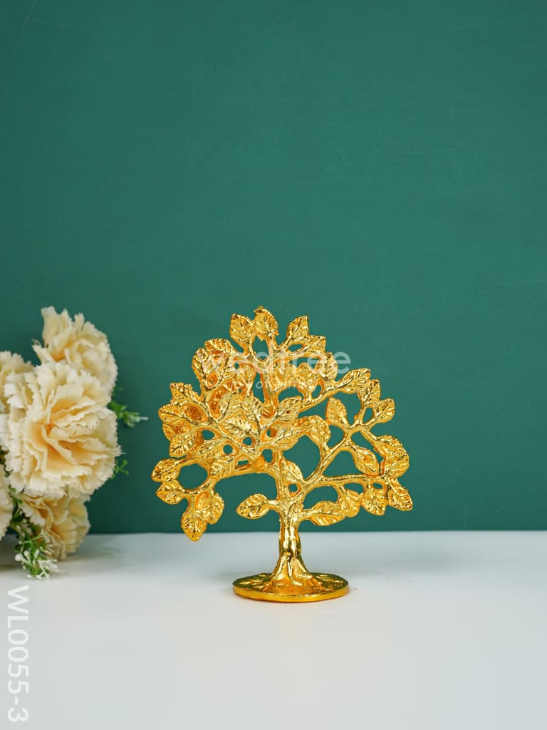 Brass Kalpavriksha Tree - Yellow Antique Finish - WL0055-3