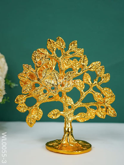 Brass Kalpavriksha Tree - Yellow Antique Finish - WL0055-3