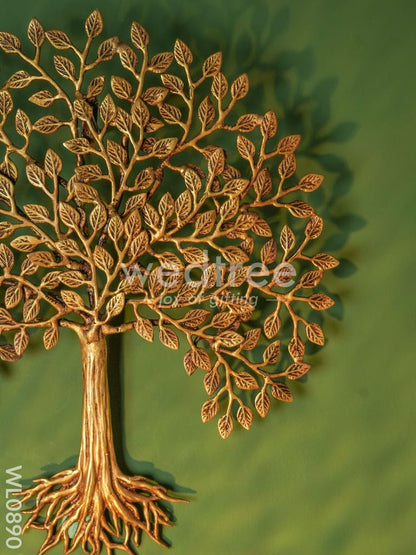 Brass Kalpavriksha Wall Hanging Tree with Roots - WL0890