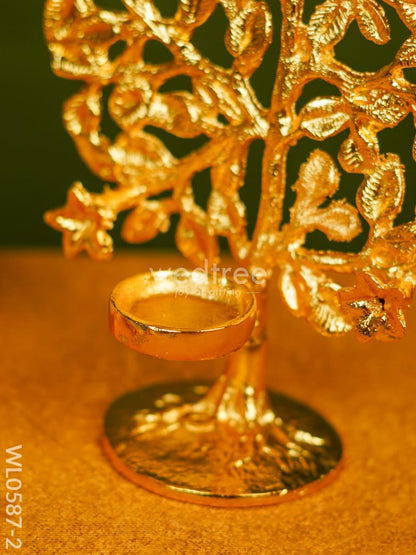 Brass Kalpavriksha with T-Light Holder - WL0587-2