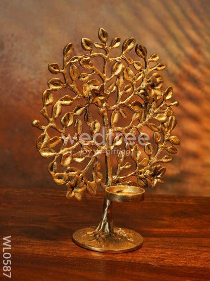 Brass Kalpavriksha with T-Light Holder - WL0587