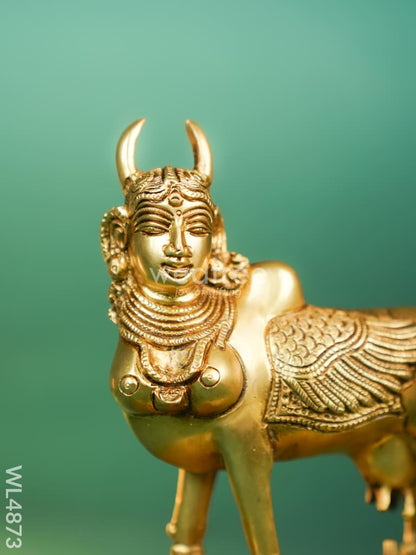 Brass Kamadhenu Idol - 9 inch - WL4873