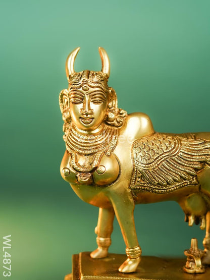 Brass Kamadhenu Idol - 9 inch - WL4873