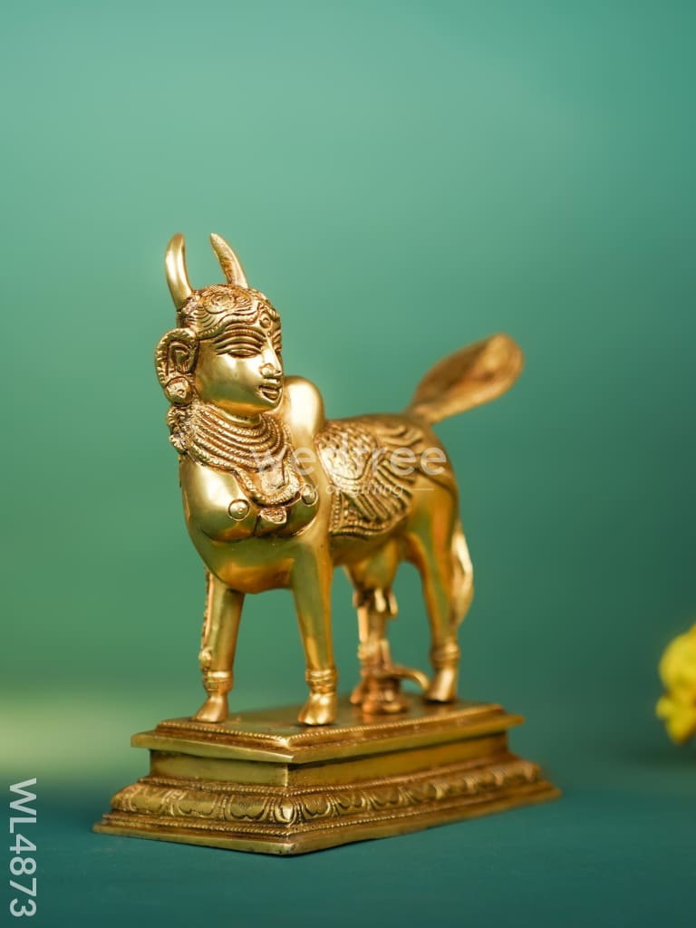 Brass Kamadhenu Idol - 9 inch - WL4873