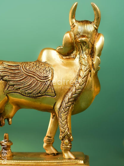 Brass Kamadhenu Idol - 9 inch - WL4873